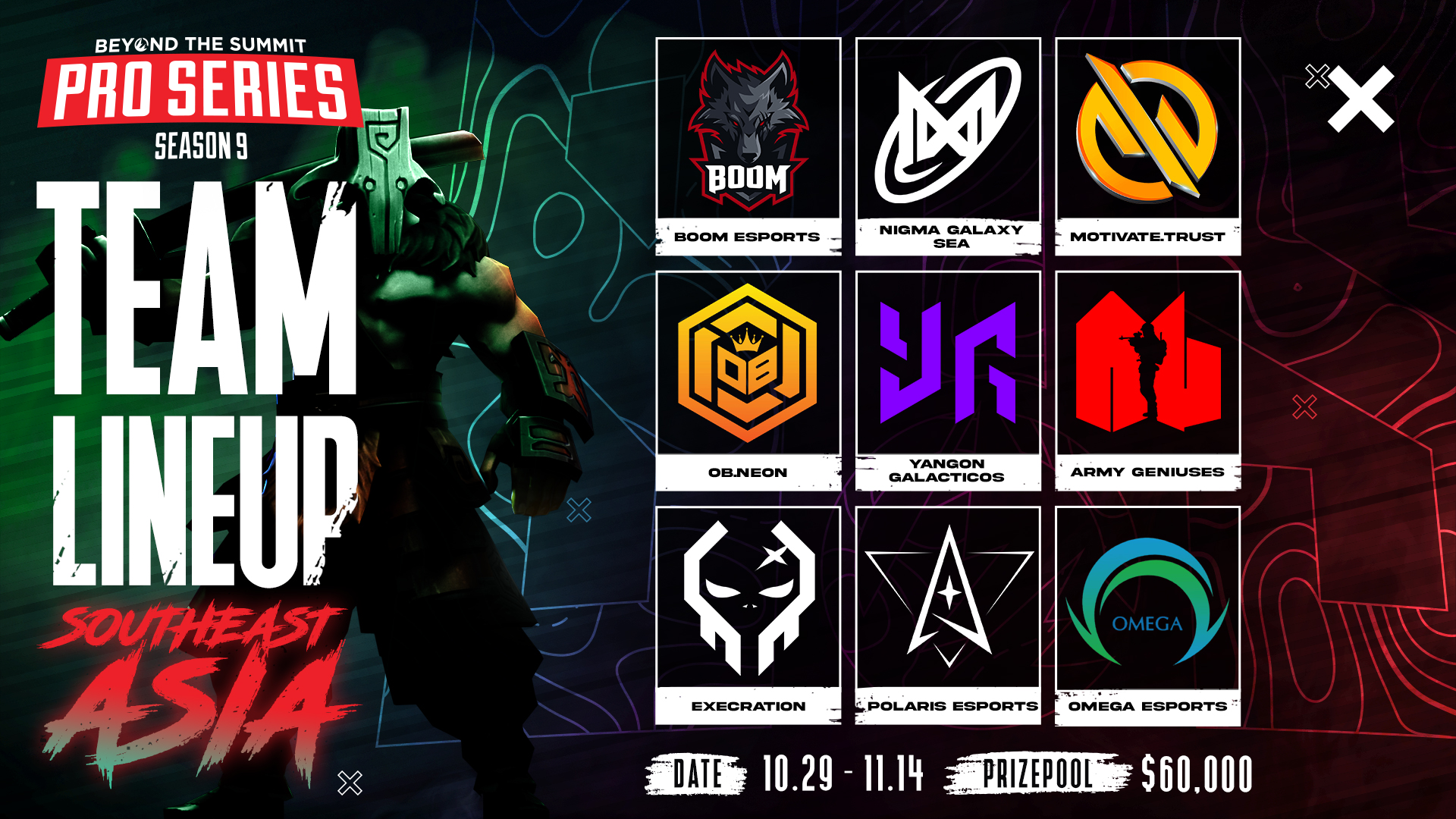 BTS Pro Series Season 9 SEA Schedule Format Teams Results Where To