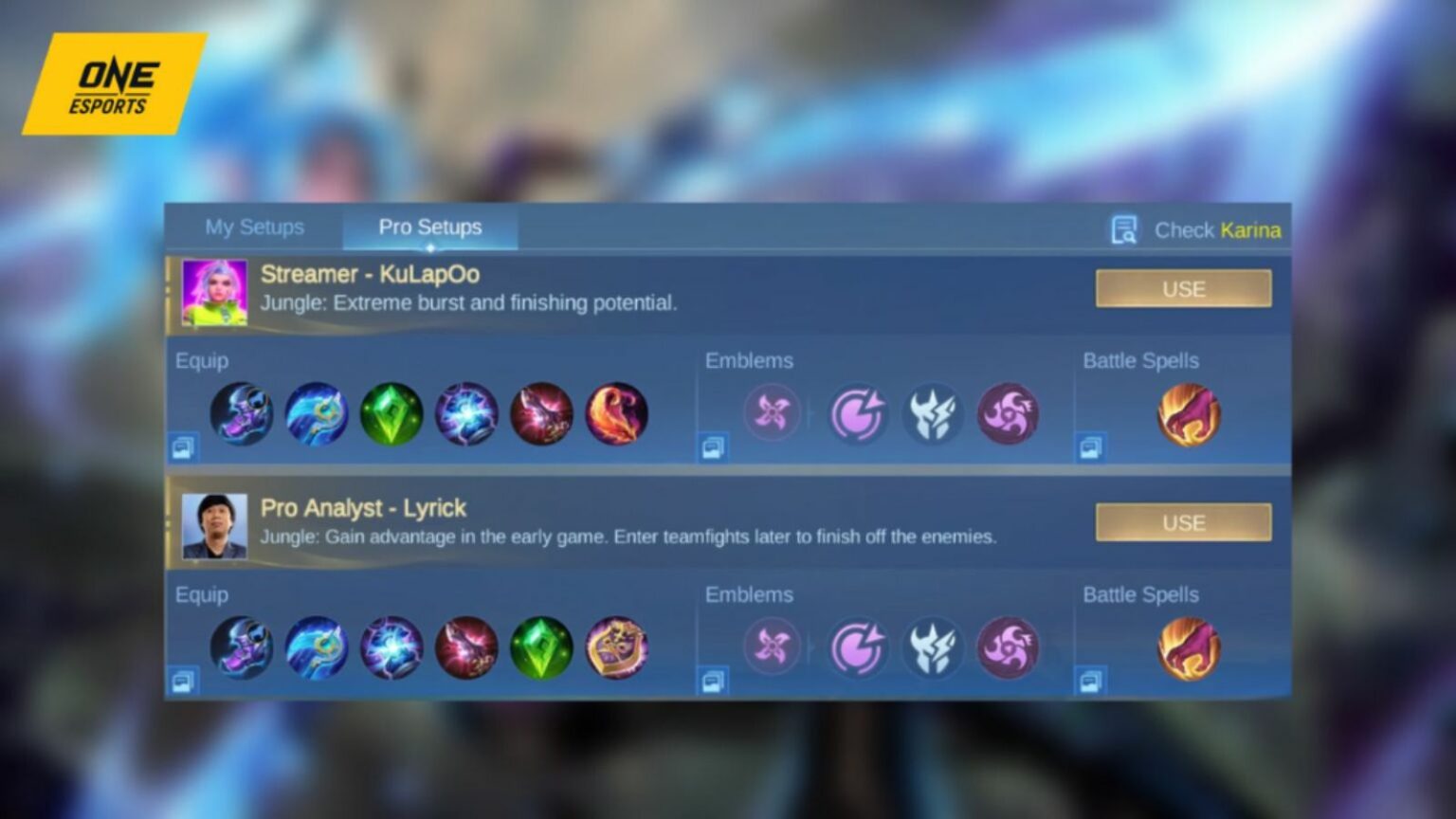 Guía de Karina de Mobile Legends mejor construcción emblema y combos