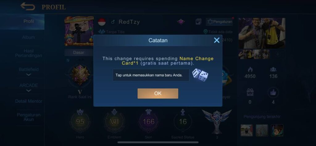 Cara Ganti Nama Di Mobile Legend Cara Ganti Nama Di Ml Tanpa Diamond