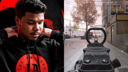 Side by side of LA Thieves Kenny and his Krig 6 class in Call of Duty: Black Ops Cold War