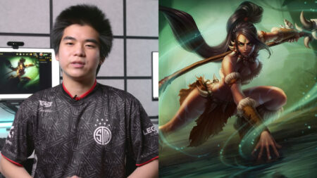 Side by side of TSM Spica and Nidalee from League of Legends