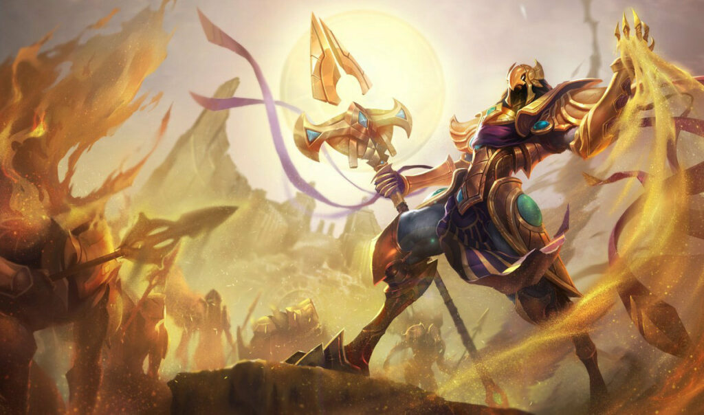 League of Legends, ilustración de salpicaduras de Azir