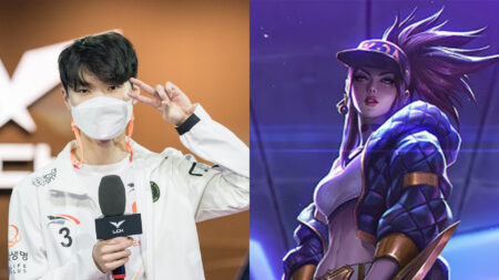 Chovy of Hanwha Life Esports and Akali of League of Legends