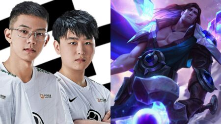LPL Summer 2021 Invictus Gaming Wink and Lucas and LoL champion Taric