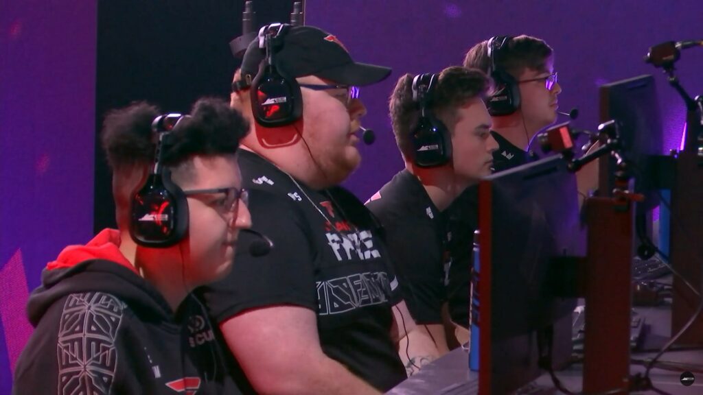 Atlanta FaZe are your 2021 Call of Duty League Champions Atlanta FaZe playing on stage during the 2021 Call of Dut League Championship Final