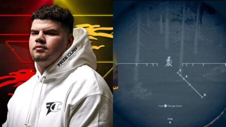 FaZe Santana right next to his dirt bike snipe in Call of Duty: Warzone