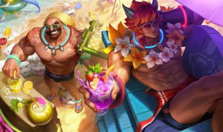 Pool Party Braum and Pool Party Sett skins
