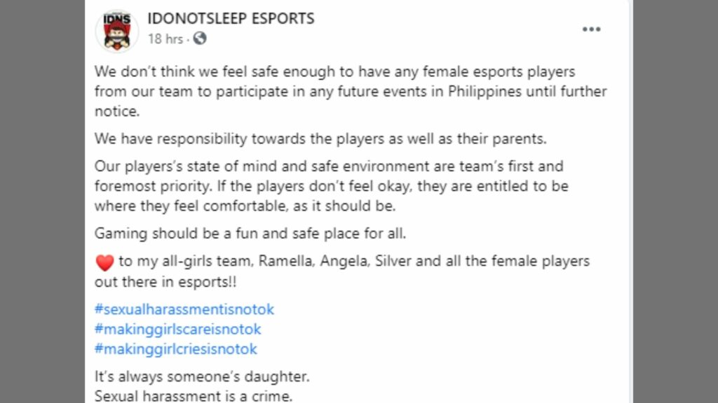 MPL PH suspends Smart Omega's Kelra for inappropriate behavior Mobile Legends: Bang Bang IDONOTSLEEP's statement about Kelra's actions