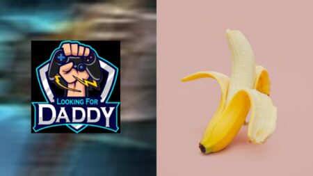 Looking For Daddy team logo and a picture of a banana