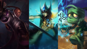 LoL champions Lucian, Nami, and Amumu