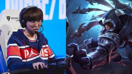 PSG Talon jungler River at Worlds 2021 Group Stage Day 2, and Riot Games LoL champion Talon