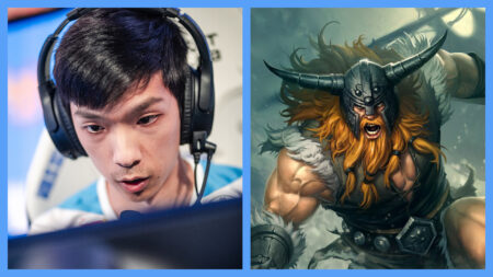 Blaber of Cloud9 and the champion Olaf from League of Legends