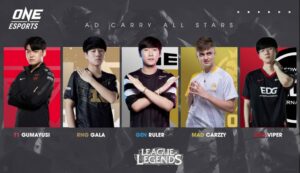 Gumayusi of T1, GALA of Royal Never Give Up, Ruler of Gen.G, Carzzy of MAD Lions, and Viper of Edward Gaming as the 5 best AD carry players to watch at Worlds 2021