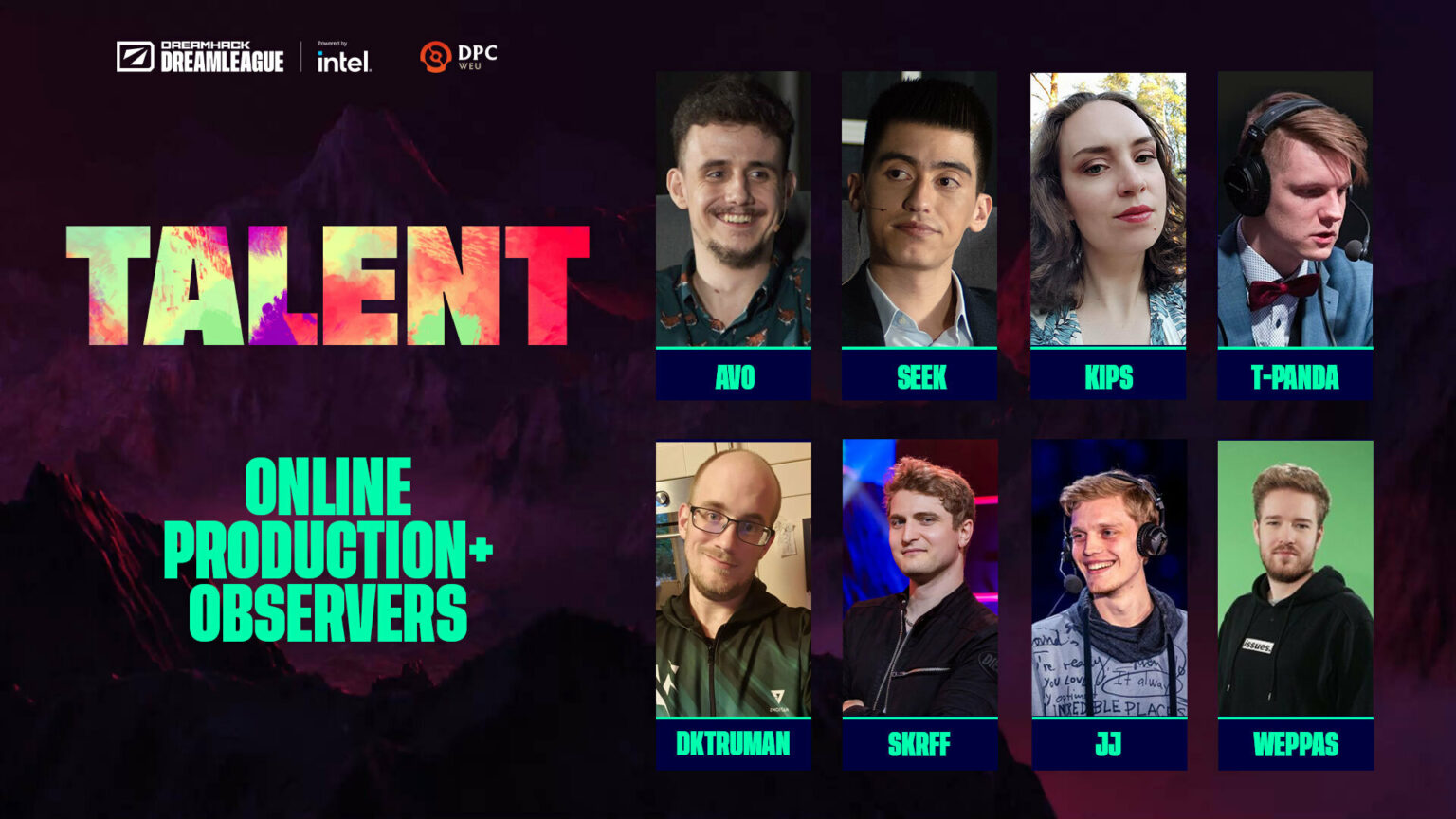 Full talent reveal for the Dota 2 2022 DPC season English broadcast