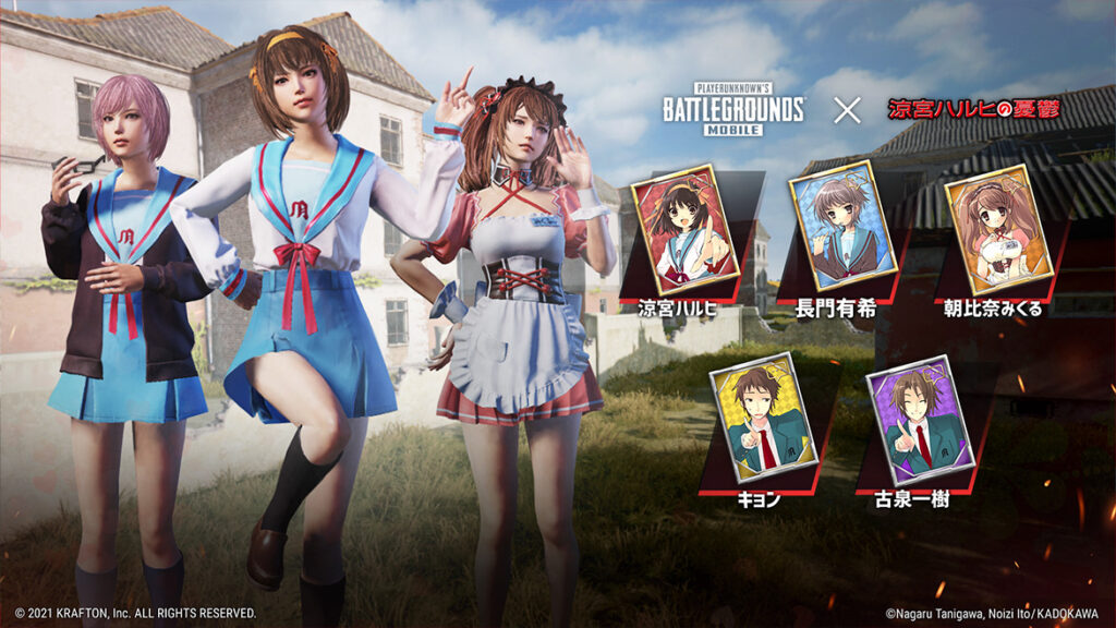 Be a god in PUBG Mobiles Haruhi Suzumiya anime collaboration  ONE Esports