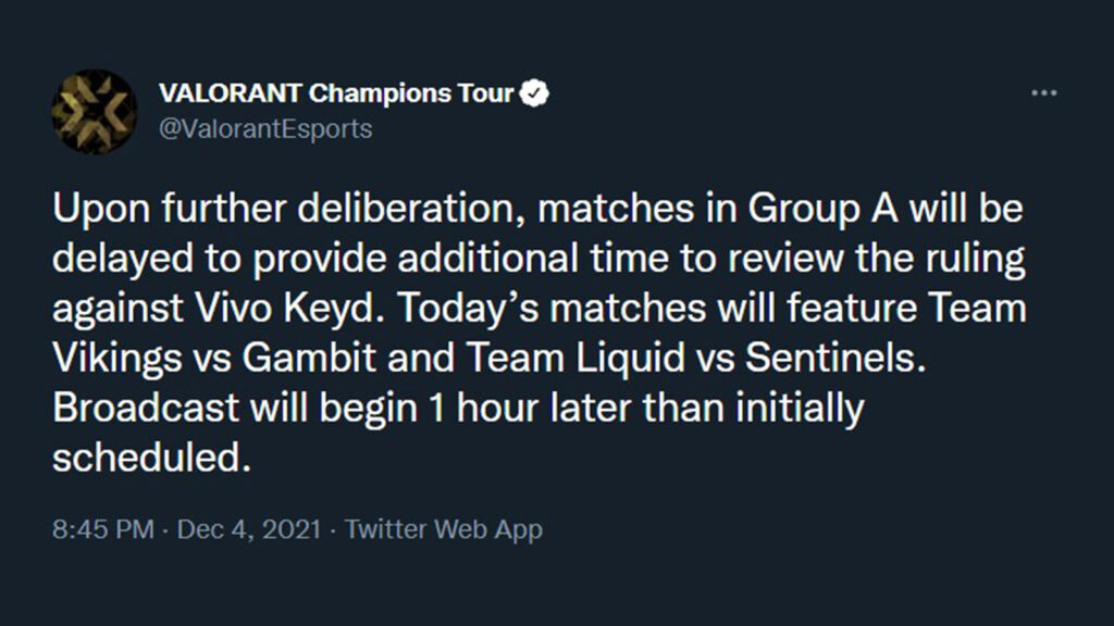 Vivo Keyd penalized in Valorant Champions 2021, forced to lose series to  Acend after exploiting camera bug