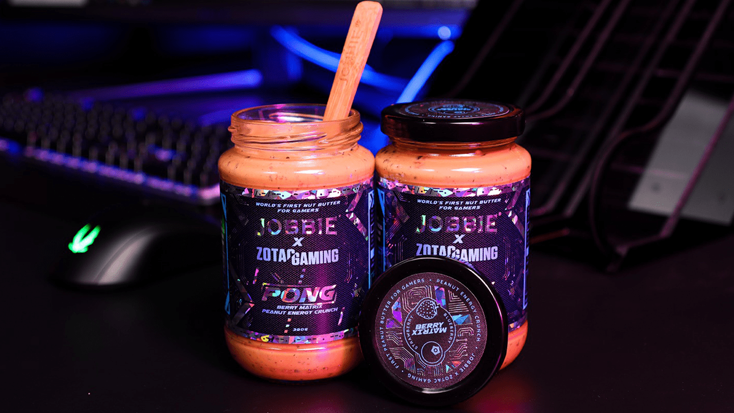 I tried Jobbie's Pong, the world's first peanut butter for gamers ONE