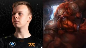 Pro player Fnatic Wunder and League of Legends champion Gragas, LEC Spring Split 2022