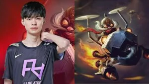 Rare Atom's mid laner Strive of the LPL and LoL champion Corki