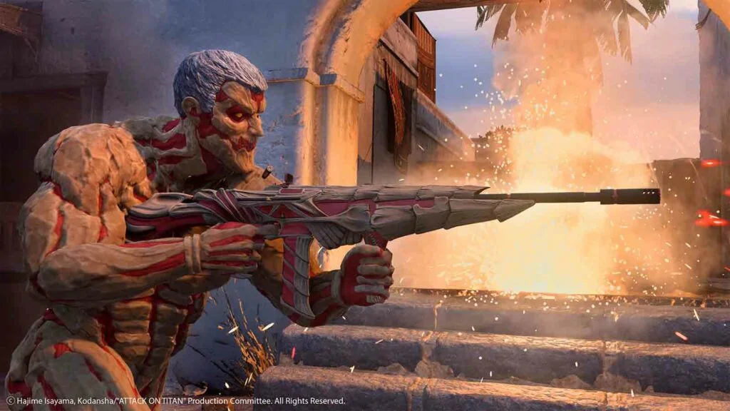 Naked players using Attack on Titan Armored Titan skin are terrorizing Warzone Armored Titan bundle in Call of Duty Warzone