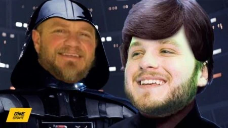 Warzone streamer ZLaner and his dad as Darth Vader and Luke Skywalker