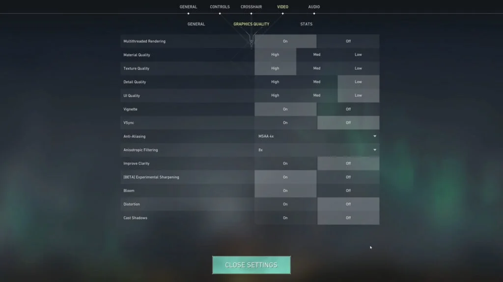 An Overview of All VALORANT Settings in the Settings Menu