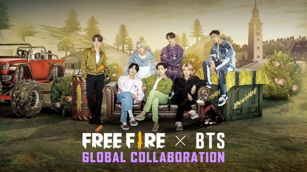 La colaboración BTS x Free Fire y sus personajes