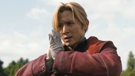 Edward Elric doing an alchemy spell in Fullmetal Alchemist live-action 2022 film