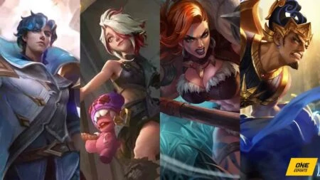 Mobile Legends: Bang Bang heroes Xavier, Melissa, Hilda, and Gatotkaca