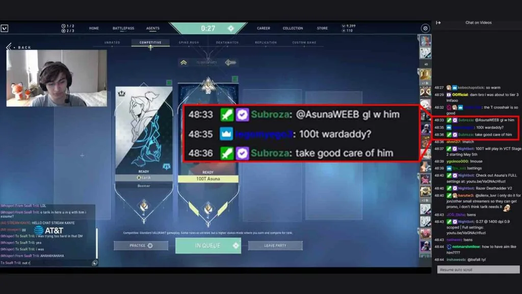 Asuna hints that Wardell could be joining 100 Thieves’ Valorant roster Asuna and Subroza talking about Wardell joining 100 Thieves