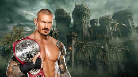Randy Orton with the Stormveil Castle from Elden Ring