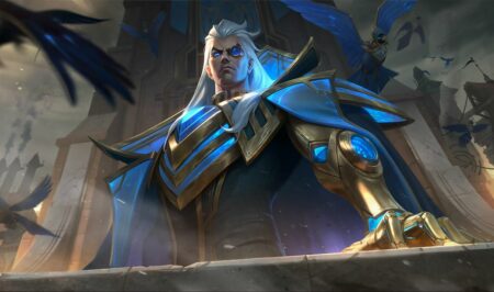 Hextech Swain skin official splash art