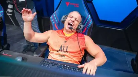 League of Legends streamer Tyler1 laughing