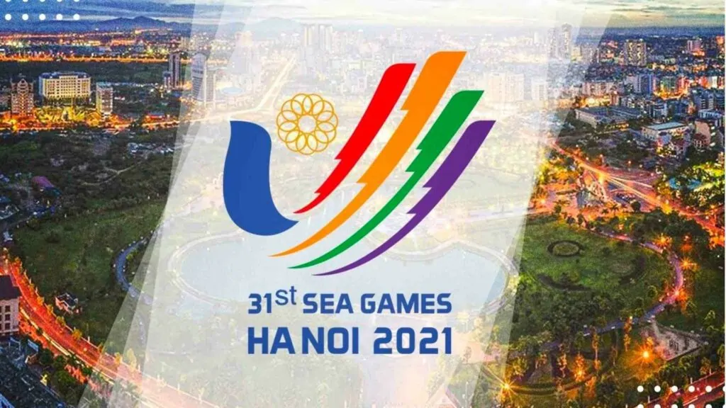 31st SEA Games logo with the backdrop of Hanoi, Vietnam