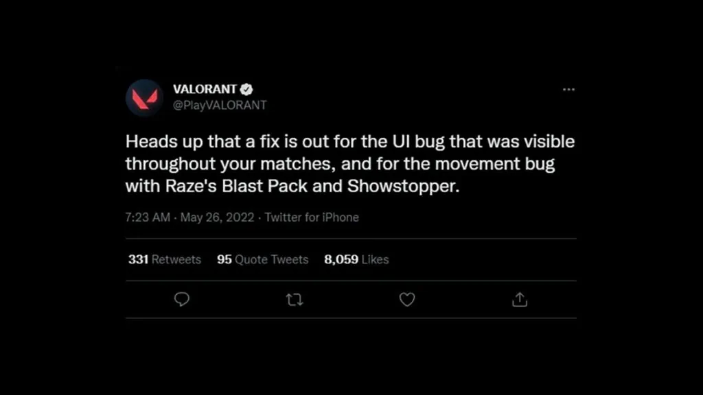 Raze mains can breathe a sigh of relief after this patch 4.10 bug fix Valorant Raze Blast Pack hotfix