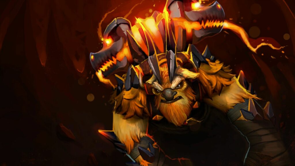 Pantalla de carga de magma profundo de Earthshaker de Dota 2