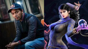 Arslan Ash next to Zafina of Tekken