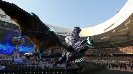 3D Elder Dragon made an appearance during the Worlds 2017 finals opening ceremony in Beijing, China