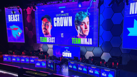 Ultimate Crown featuring MrBeast and Ninja at Esports Arena in Las Vegas