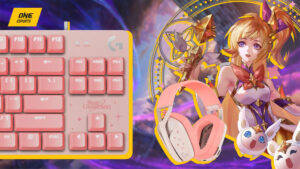 Star Guardian merch keyboard and headset by Logitech