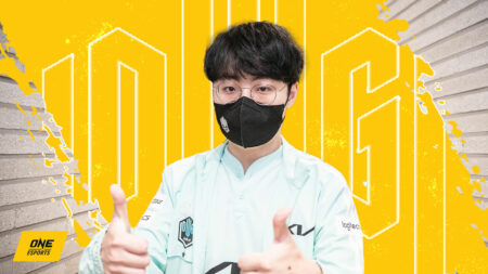 DK ShowMaker giving the thumbs up in ONE Esports interview featured image