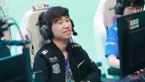 LNG Esports mid laner Doinb at the LPL Summer 2022 playoffs