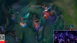DRX vs RNG Worlds 2022 Play-Ins day one where Zeka's Akali got a double kill