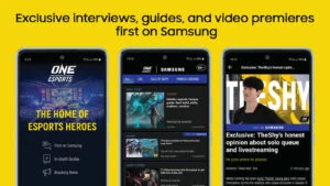 ONE Esports app Samsung