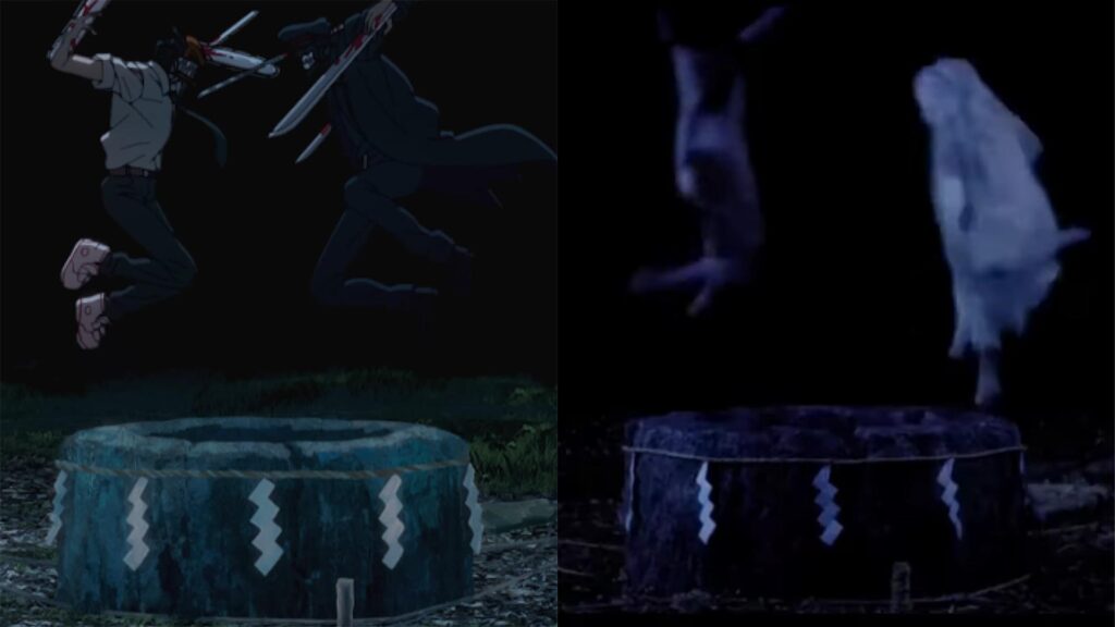 movie references in the chainsaw man anime opening kick back by