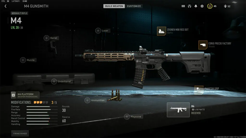 Accesorios M4 de Call of Duty Modern Warfare 2