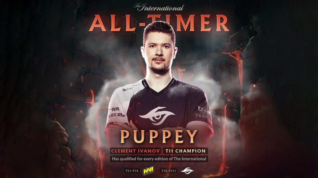 Team Secret Puppey continues his historic TI11 attendance streak