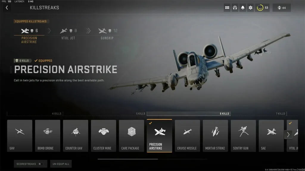Racha de muertes de Call of Duty Modern Warfare 2 Precision Airstrike
