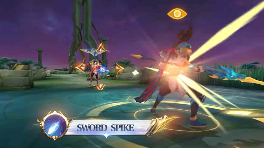 Dimension Walker Gusion Sword Spike Efectos de habilidad