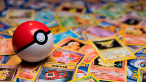 Pokeball and Pokemon cards